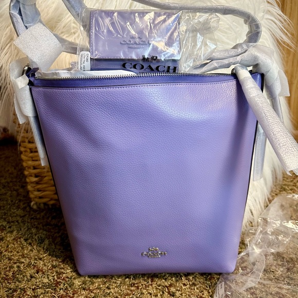 Coach Handbags - Coach Lilac Bag/Wallet. 🔥NWT COACH Val Duffle Leather Bag Light Violet RP $398